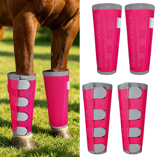 Reflective horse fly boots - boots, set