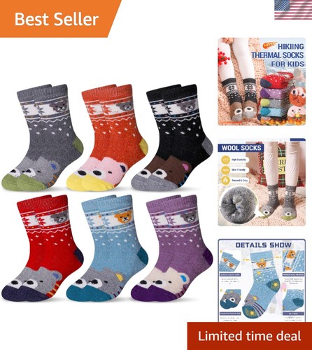 Warm winter kids crew socks - warm,